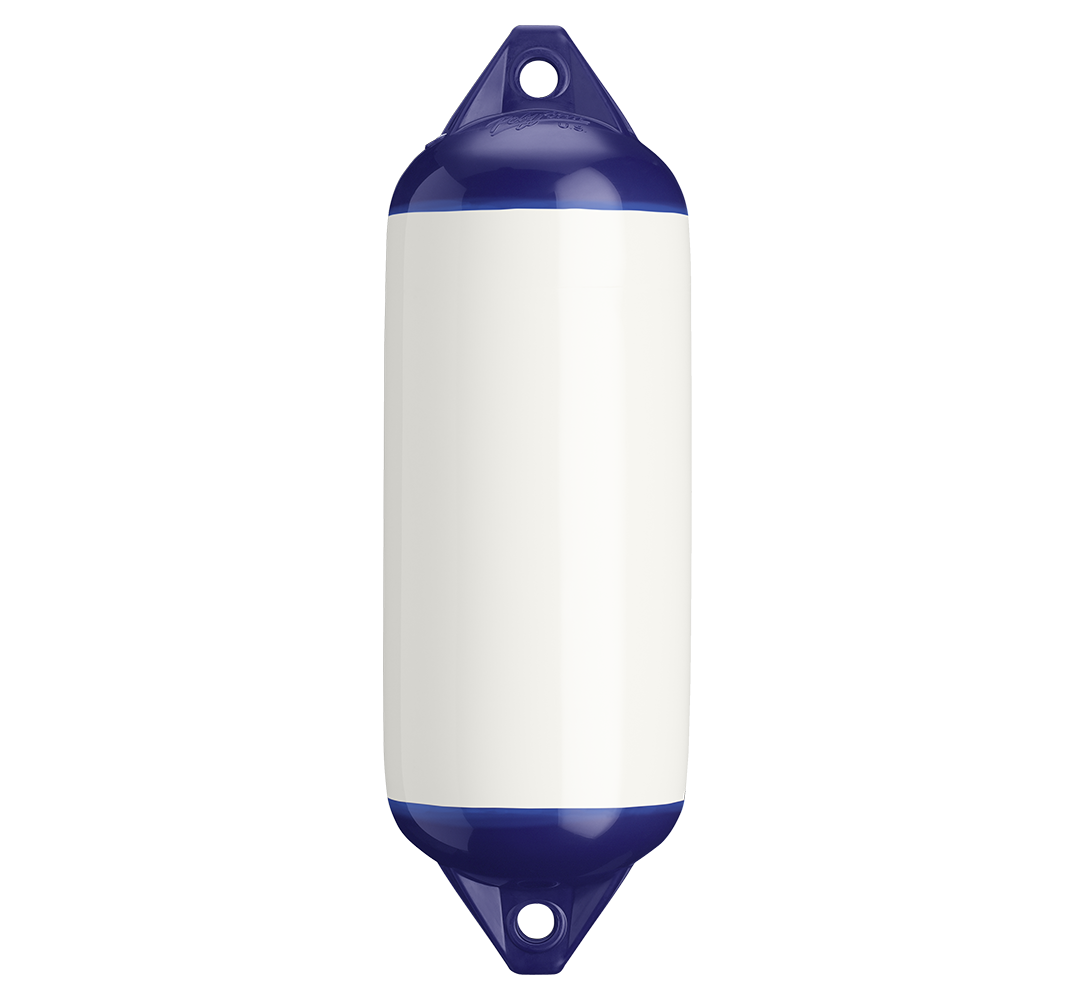 Кранец Polyform US F2 белый с синим рымом 208х635, Osculati 33.512.10