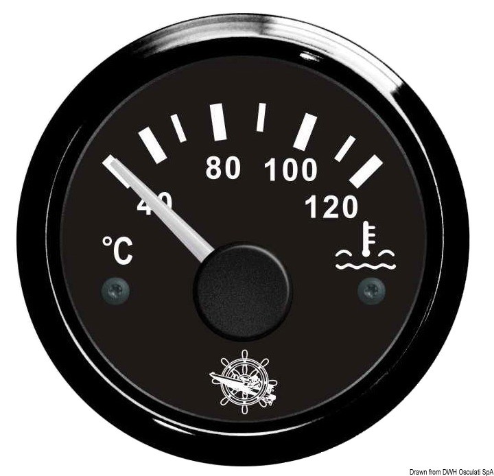 Купить Water temperature gauge 40/120° black/black, 27.320.08 7ft.ru в интернет магазине Семь Футов