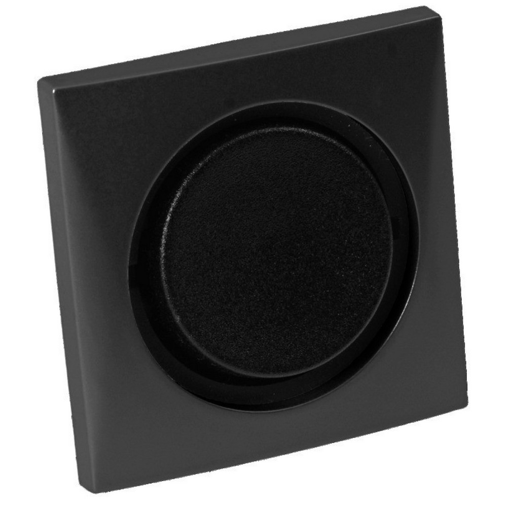 Выключатель панельный одноклавишный Batsystem 10А 60x60x9мм черная матовая клавиша в черном корпусе, Osculati 14.486.11