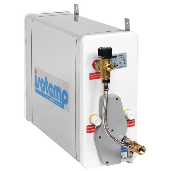 Электрический бойлер для нагрева воды Indel Webasto Marine IT-601631QX000003 Isotemp Square 16л 230В 750Вт 560х180х400мм оснащен смесительным вентилем