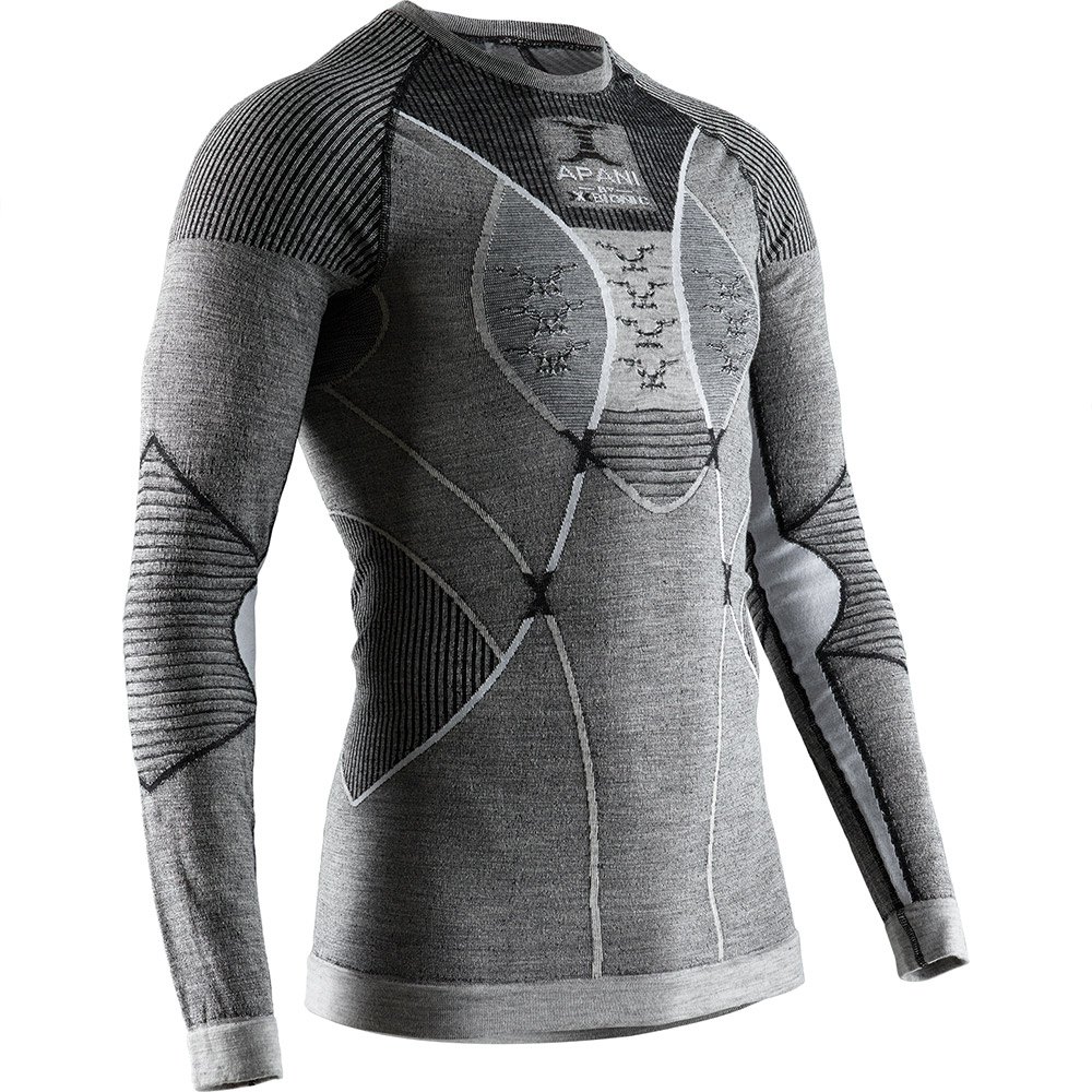 X-BIONIC AP-WT06W19M-B408-S Базовый слой с длинным рукавом Apani 4.0 Merino Серый Black / Grey / White S