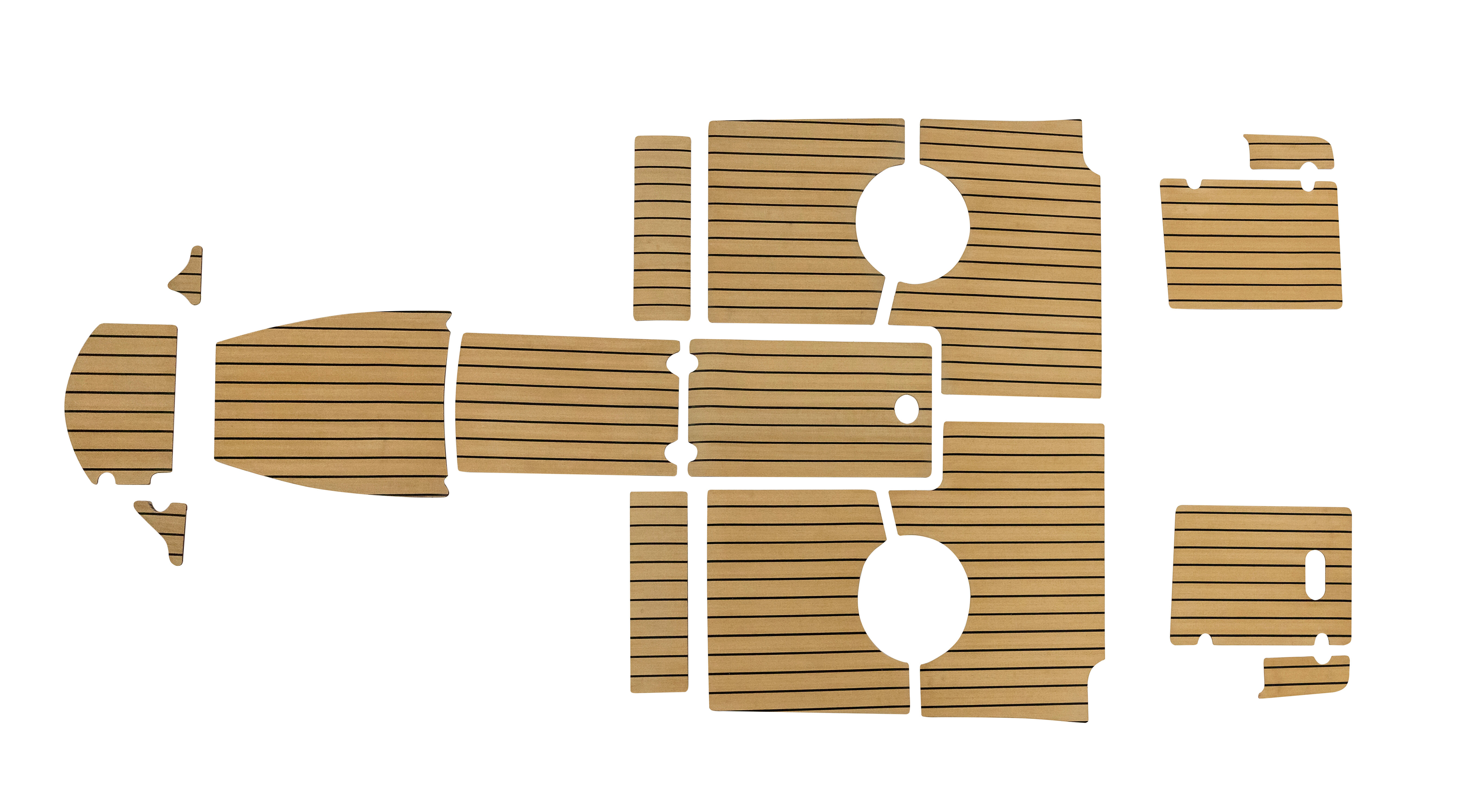Купить Комплект палубного покрытия для Феникс 510BR, тик классический, Marine Rocket teak_510br_classic 7ft.ru в интернет магазине Семь Футов