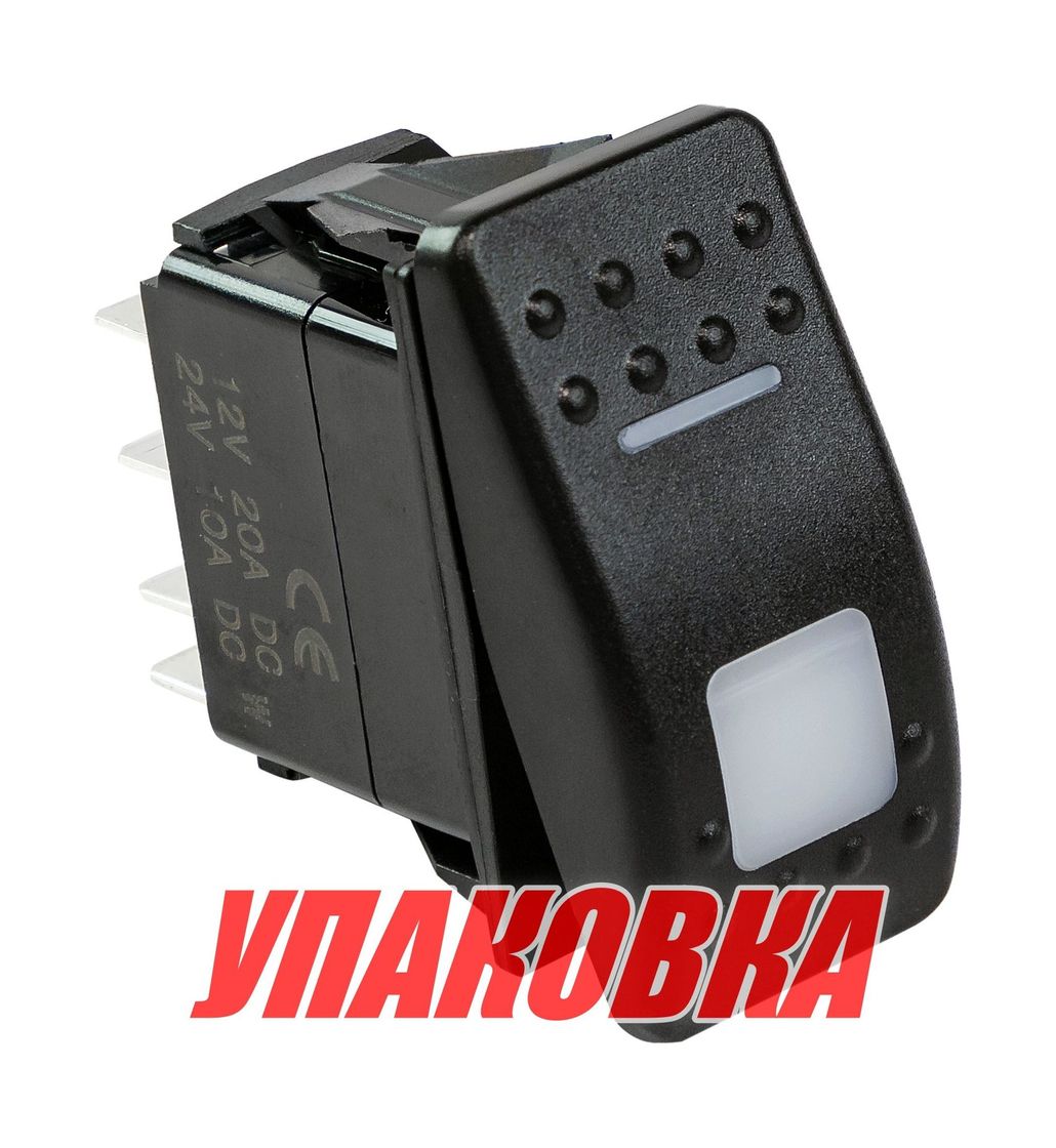 Купить Переключатель трехпозиционный ON-OFF-ON 12В/20А 5р с подсветкой (упаковка из 50 шт.) Marine Rocket 4620136057363_pkg_50 7ft.ru в интернет магазине Семь Футов