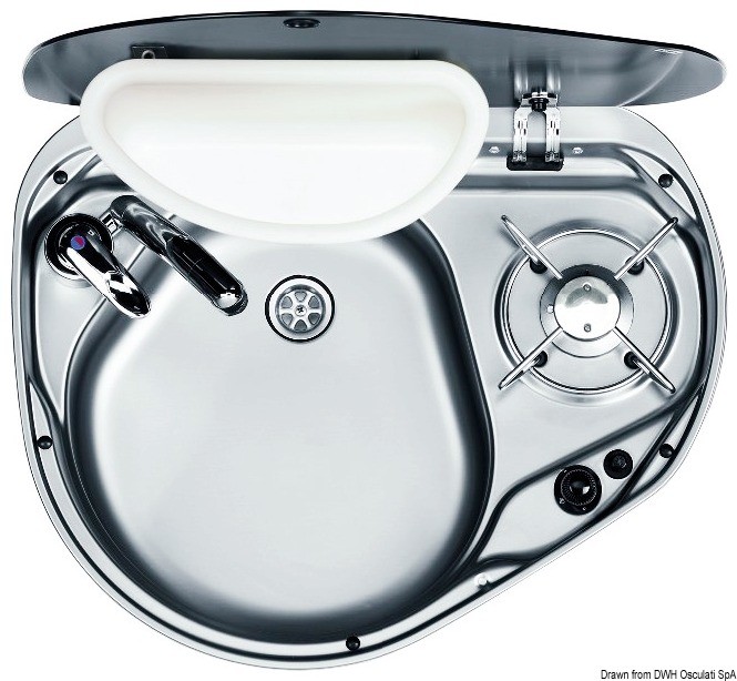 Купить Hob and left sink w/tilted glas lid, 50.804.21 7ft.ru в интернет магазине Семь Футов