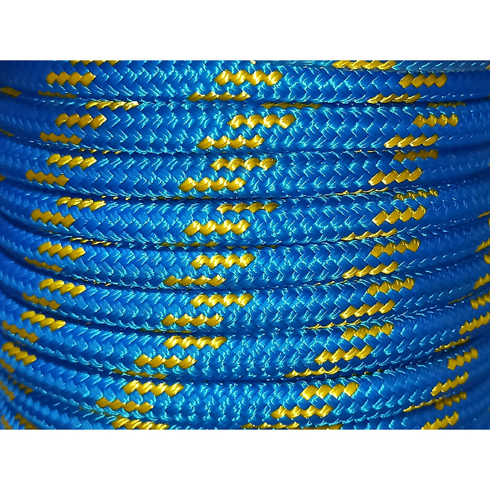 Трос двойного плетения из волокна Dyneema SK75 оплетка из полиэстера Benvenuti Cruising AB/SK75-* Ø12мм 7200кг синий/желтый