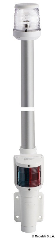 Купить Мачта Classic комбинированная из алюминия 12 В 100 см белая с настенным креплением для судов до 12 метров, Osculati 11.126.01 7ft.ru в интернет магазине Семь Футов
