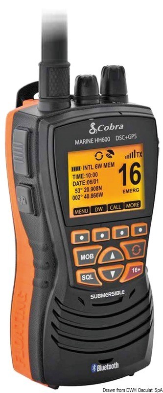 Купить COBRA MARINE MR HH600 GPS BT EU VHF, 29.661.07 7ft.ru в интернет магазине Семь Футов