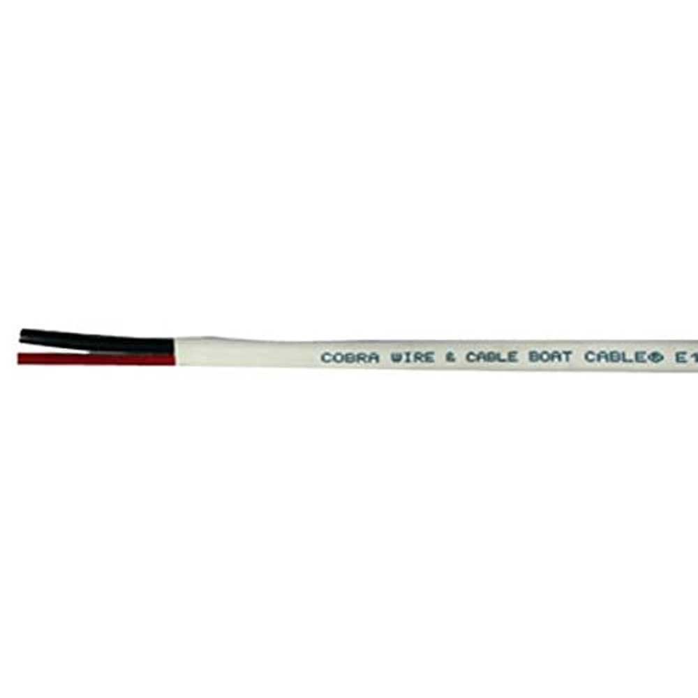 Cobra wire&cable 446-B7W14T21100FT Многожильный плоский луженый медный кабель 14/2 30.5 m Белая White / Red / Black