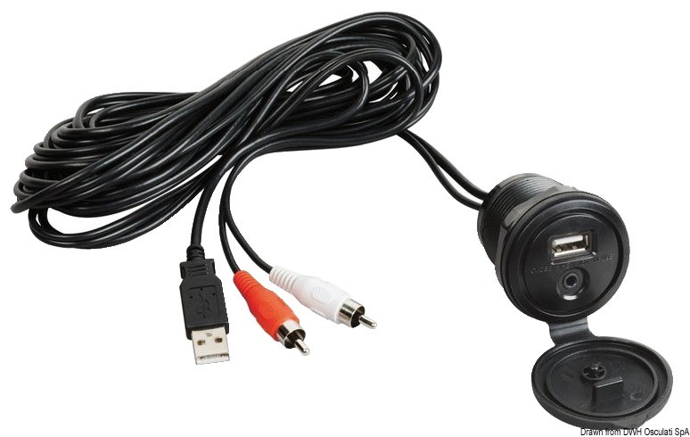 Купить Auxiliary USB-AUX cable GUSSI watertight panel, 29.530.08 7ft.ru в интернет магазине Семь Футов