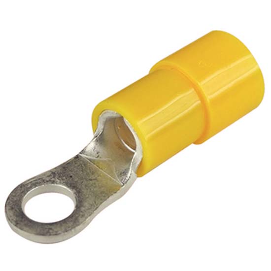 Seachoice 50-61051 Кольцевая клемма с нейлоновой изоляцией Серебристый Yellow 12.7 mm-3 Pcs 