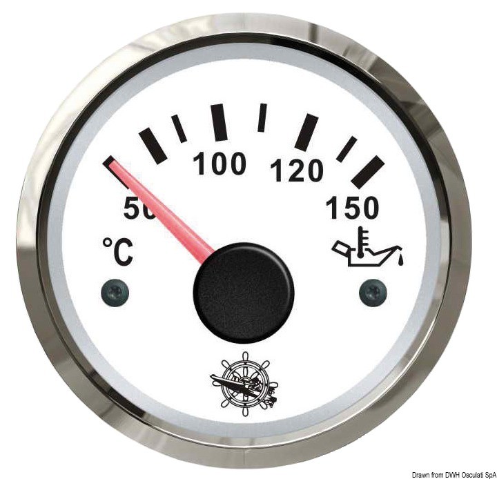 Купить Oil temperature gauge 50/150° white/glossy, 27.322.09 7ft.ru в интернет магазине Семь Футов