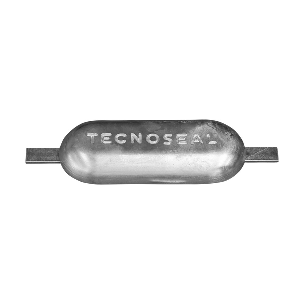 Цинковый овальный анод Tecnoseal 00308 295x125х38мм с креплением 400х30х6мм