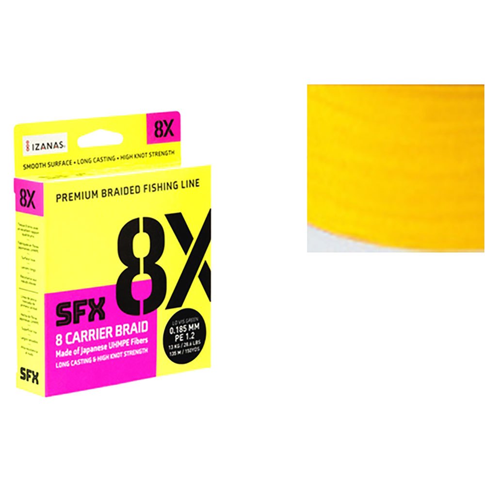 Sufix 13SUSFX8B405Y300Y SFX 8X Плетеный 275 M Желтый  Hot Yellow 0.405 mm 