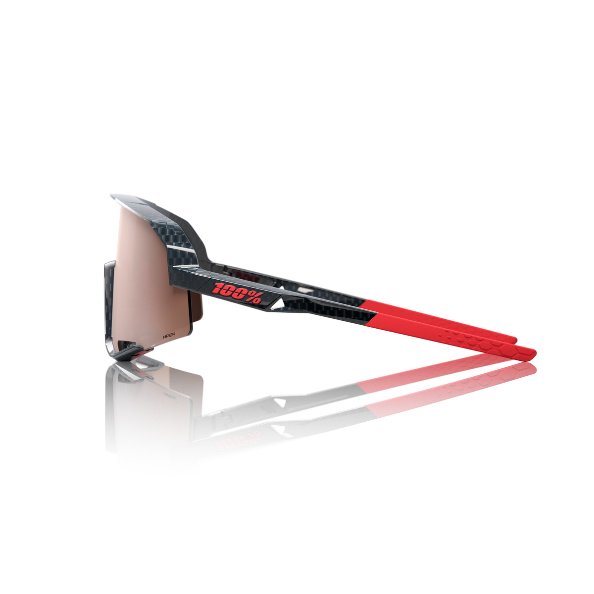 Купить Спортивные очки с диоптриями 100% Slendale / Gloss Carbon Fiber / HiPER Crimson Silver Mirror, rx-018/60057-00001 7ft.ru в интернет магазине Семь Футов