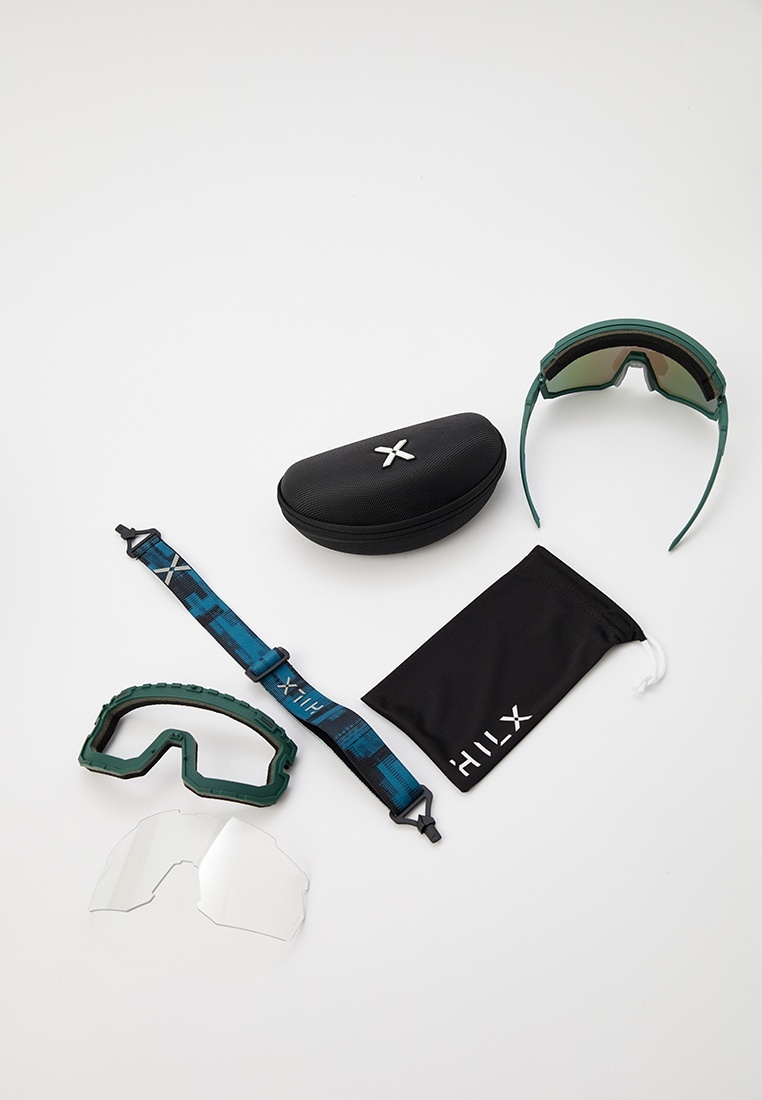 Купить Спортивные очки с диоптриями HILX Samurai / Matt Solid Seaweed Green / Green Polarized Lens + Clear Lens, rx-738/hsm03902-smpgn5 7ft.ru в интернет магазине Семь Футов