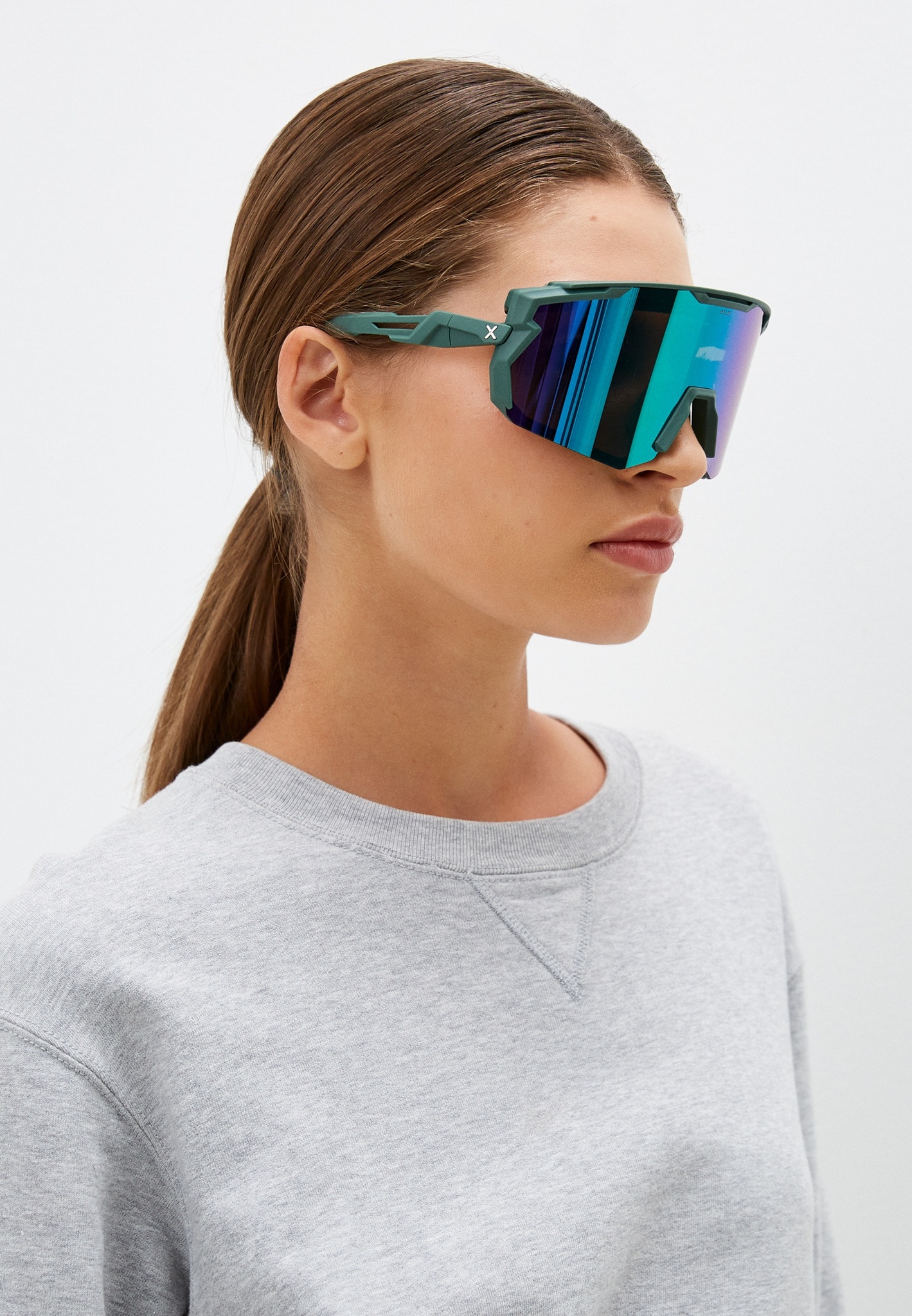 Купить Спортивные очки с диоптриями HILX Samurai / Matt Solid Seaweed Green / Green Polarized Lens + Clear Lens, rx-738/hsm03902-smpgn5 7ft.ru в интернет магазине Семь Футов