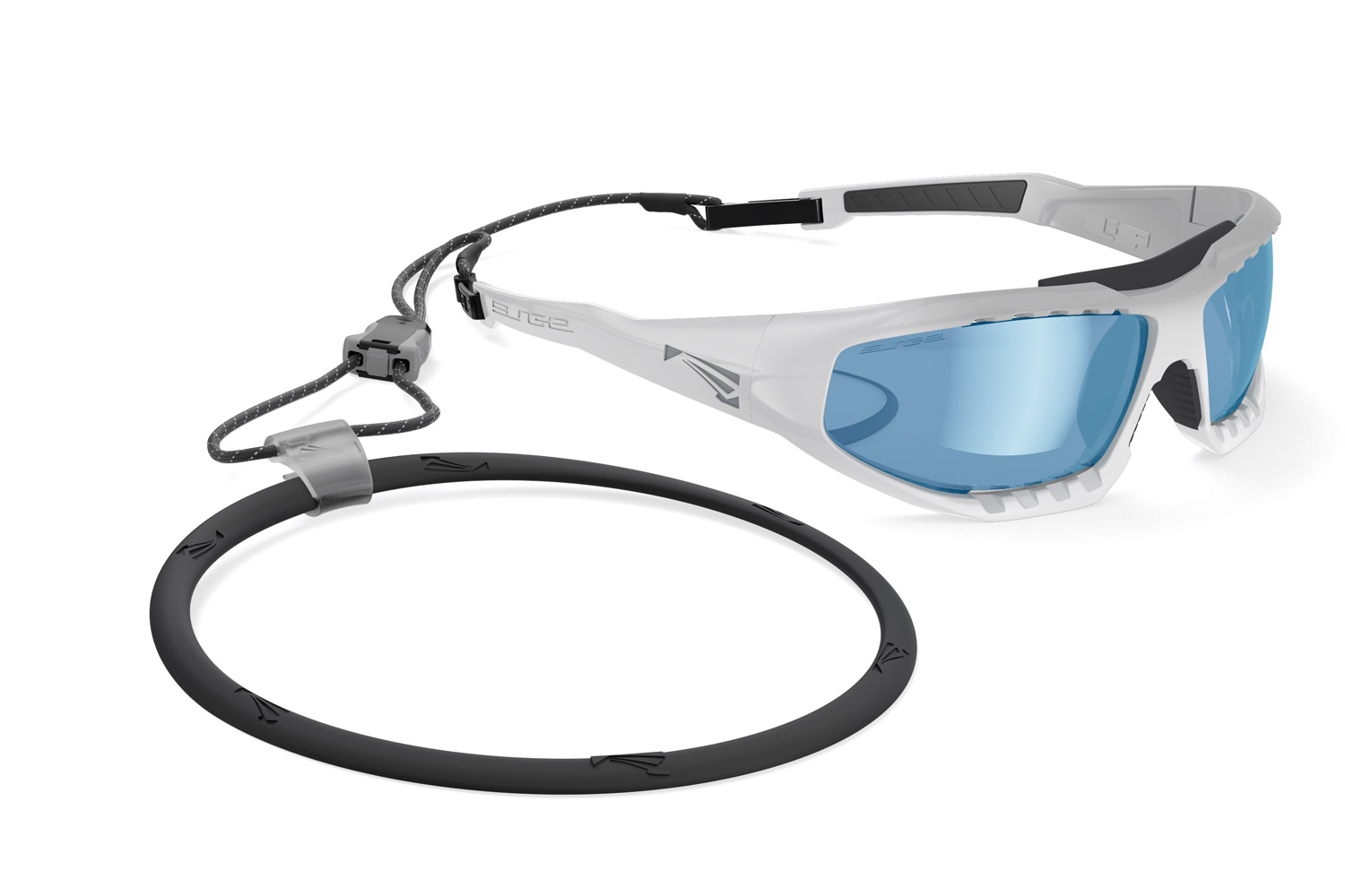 Купить Спортивные очки LiP Surge Aero / Stone White - Black / PC Polarized / Vivide Ice Blue, 3553 7ft.ru в интернет магазине Семь Футов