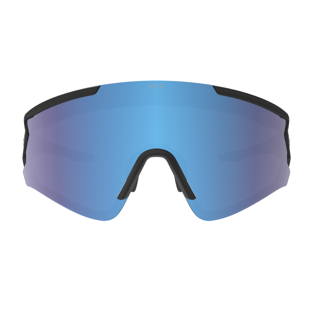 Купить Спортивные очки HILX Ronin Matt Black / Blue Polarized Lens, hrn02203-rnbl3 7ft.ru в интернет магазине Семь Футов