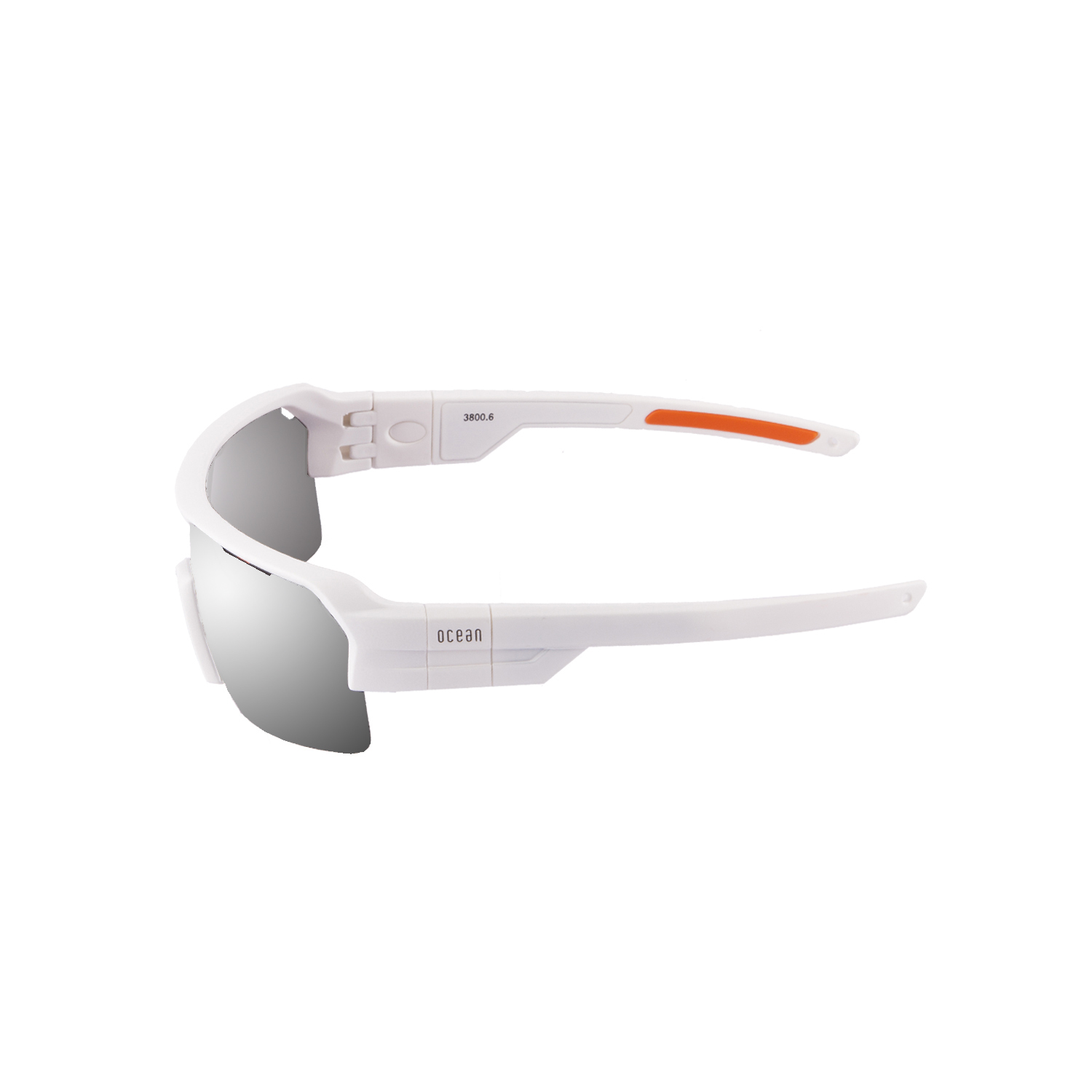 Купить Спортивные очки с диоптриями OCEAN Race Matt White / Revo Grey Polarized lenses, rx-687/3800.6x 7ft.ru в интернет магазине Семь Футов