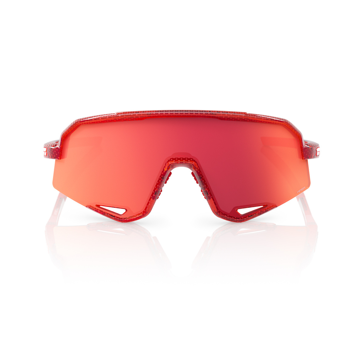 Купить Спортивные очки 100% SLENDALE - Campari Translucent Red - HiPER Fire Red Mirror, 60057-00014 7ft.ru в интернет магазине Семь Футов