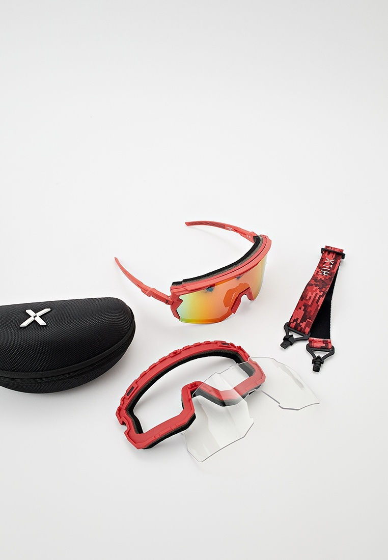 Купить Спортивные очки с диоптриями HILX Samurai / Matt Solid Red / Red Polarized Lens + Clear Lens, rx-738/hsm03904-smprd3 7ft.ru в интернет магазине Семь Футов