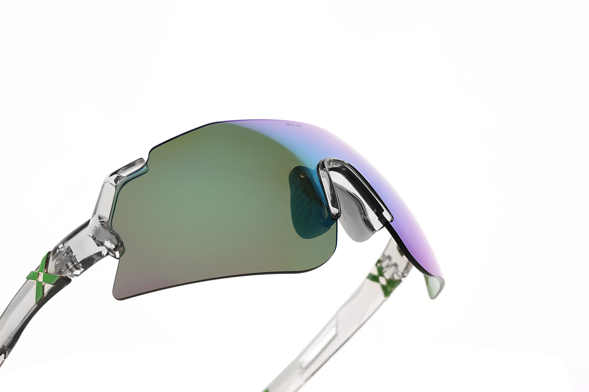 Купить Спортивные очки с диоптриями HILX Savage 2.0 Shiny Crystal Grey Green / Green Mirror Lens, rx-562/hsa05408-sv5gn14 7ft.ru в интернет магазине Семь Футов