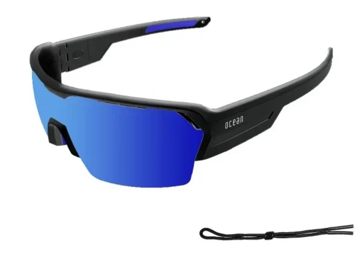 Купить Спортивные очки с диоптриями OCEAN Race Black / Revo Blue Polarized lenses, rx-687/3801.1x 7ft.ru в интернет магазине Семь Футов