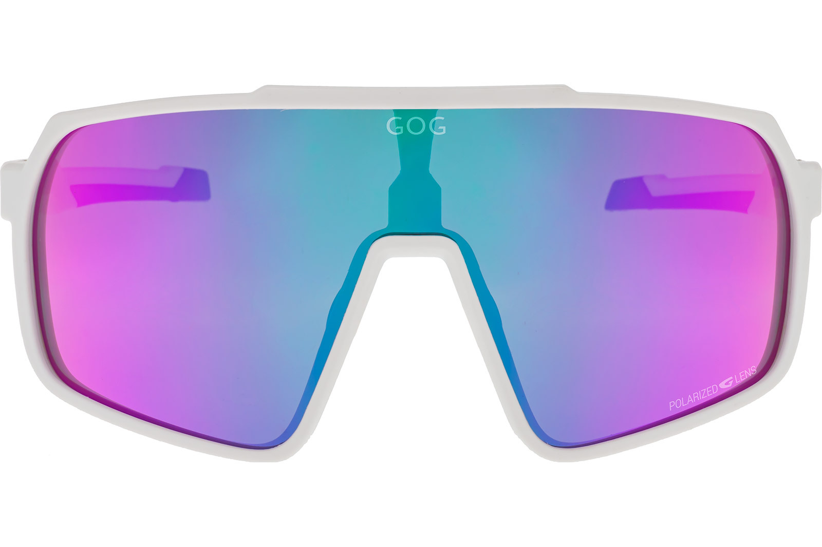 Купить Спортивные очки GOG Okeanos / Matt White-Black / Polarized Purple-Green Lens, e535-3p 7ft.ru в интернет магазине Семь Футов