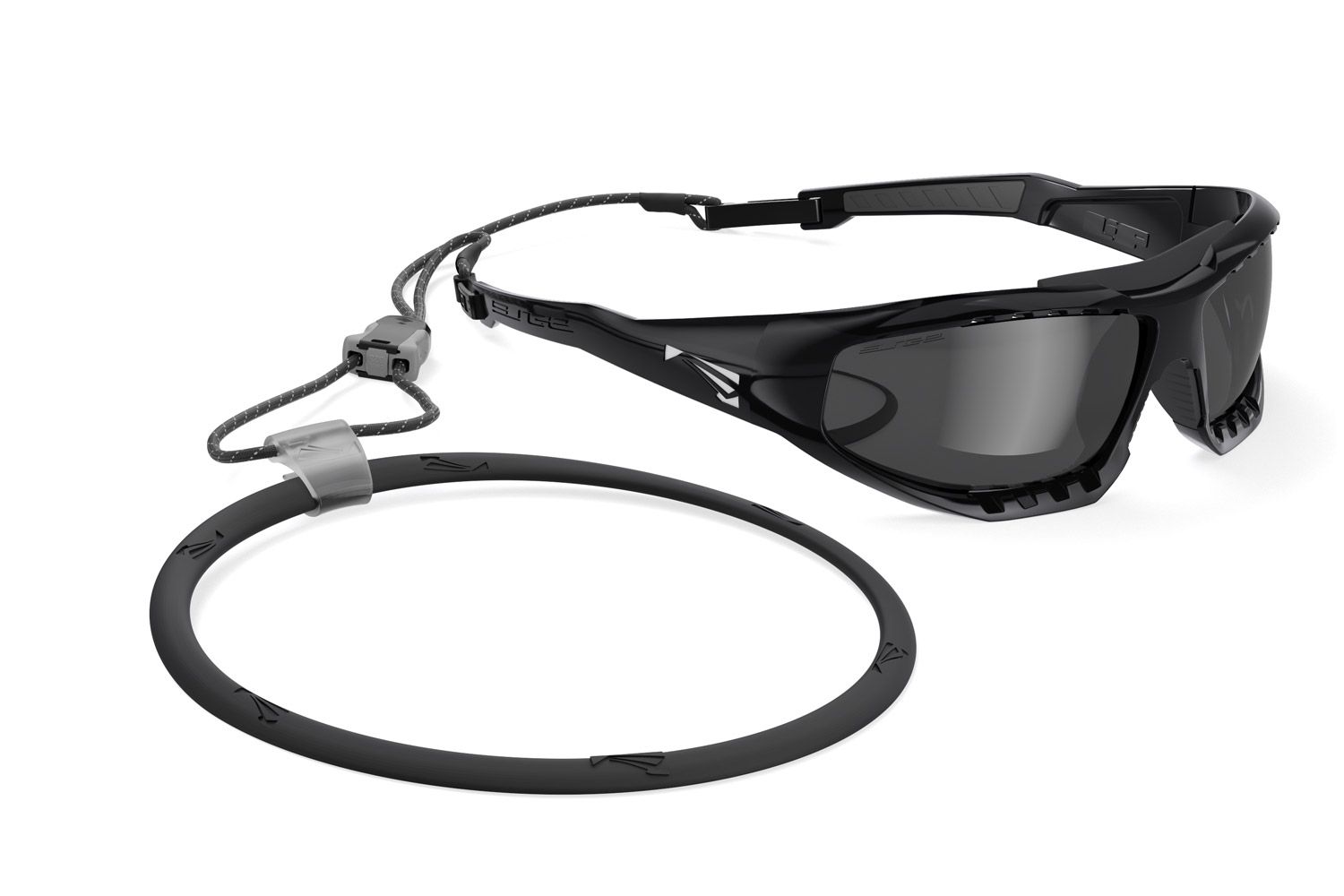 Купить Спортивные очки LiP Surge Aero / Gloss Black - Black / PC Polarized / Levante Series Chroma Smoke, 3430 7ft.ru в интернет магазине Семь Футов