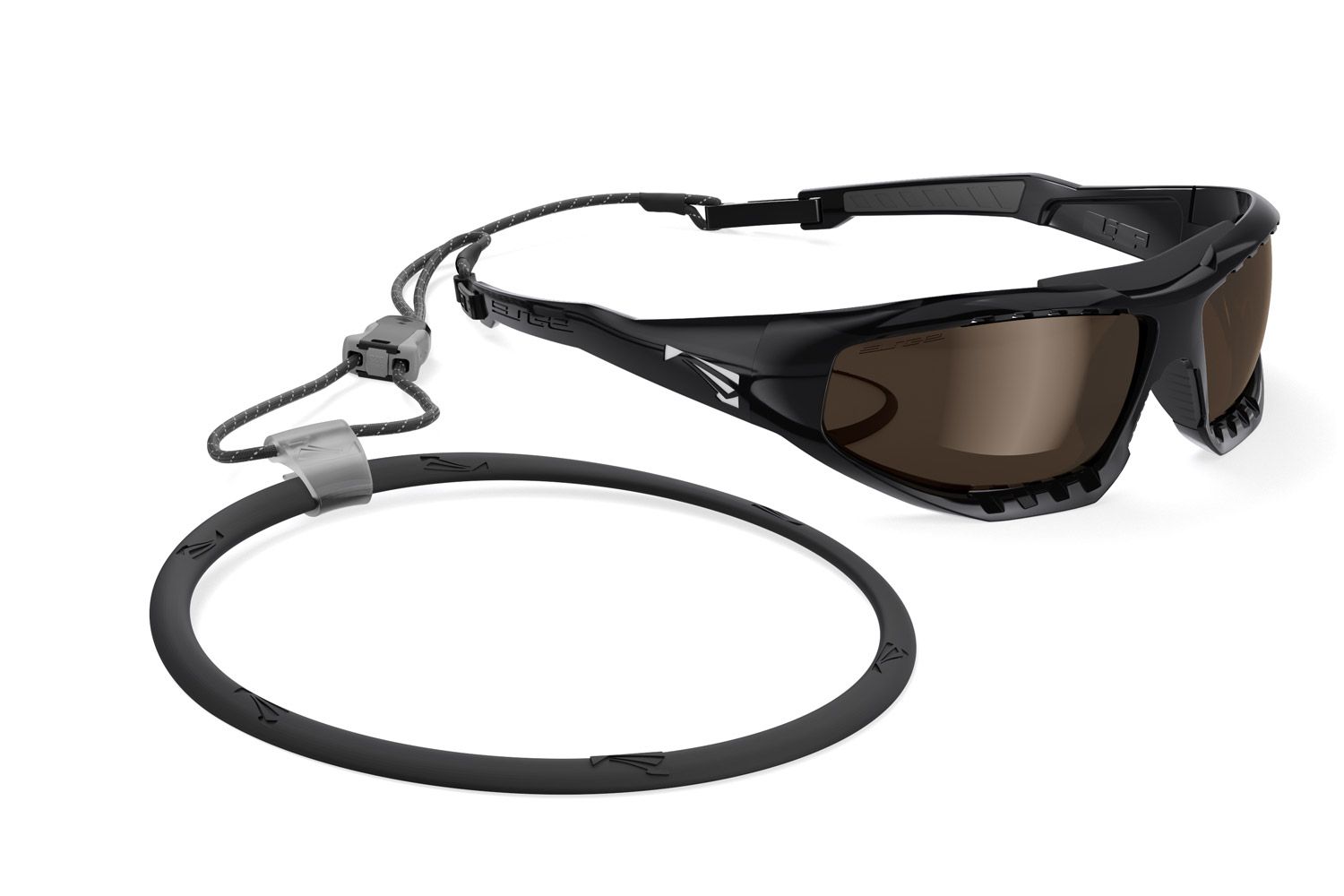 Купить Спортивные очки LiP Surge Aero / Gloss Black - Black / PC Polarized / Levante Series Chroma Brown, 3447 7ft.ru в интернет магазине Семь Футов