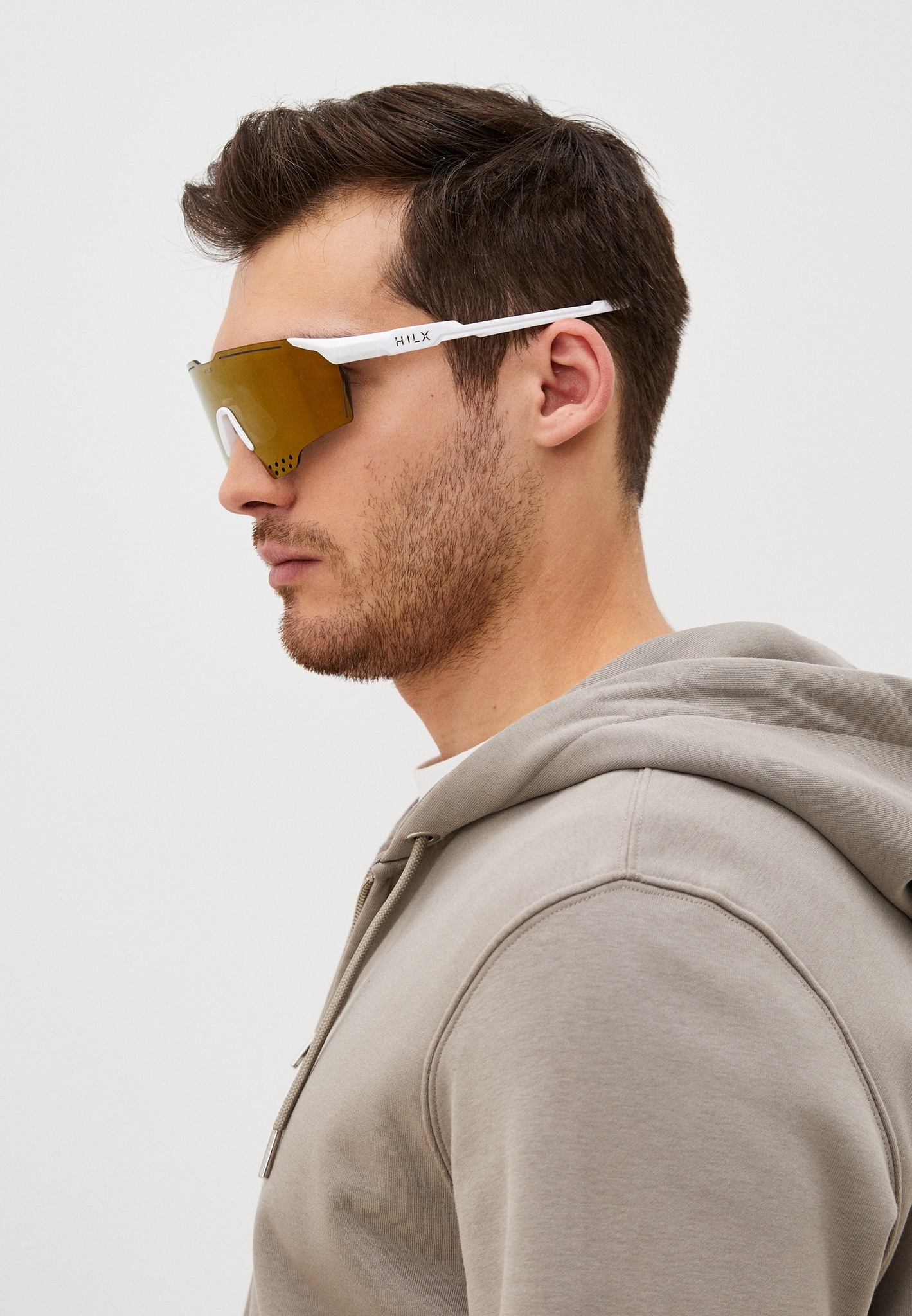 Купить Спортивные очки с диоптриями HILX Gladiator (L) / Shiny White / Gold Mirror Lens, rx-562/hgd04906-gd4gd2 7ft.ru в интернет магазине Семь Футов
