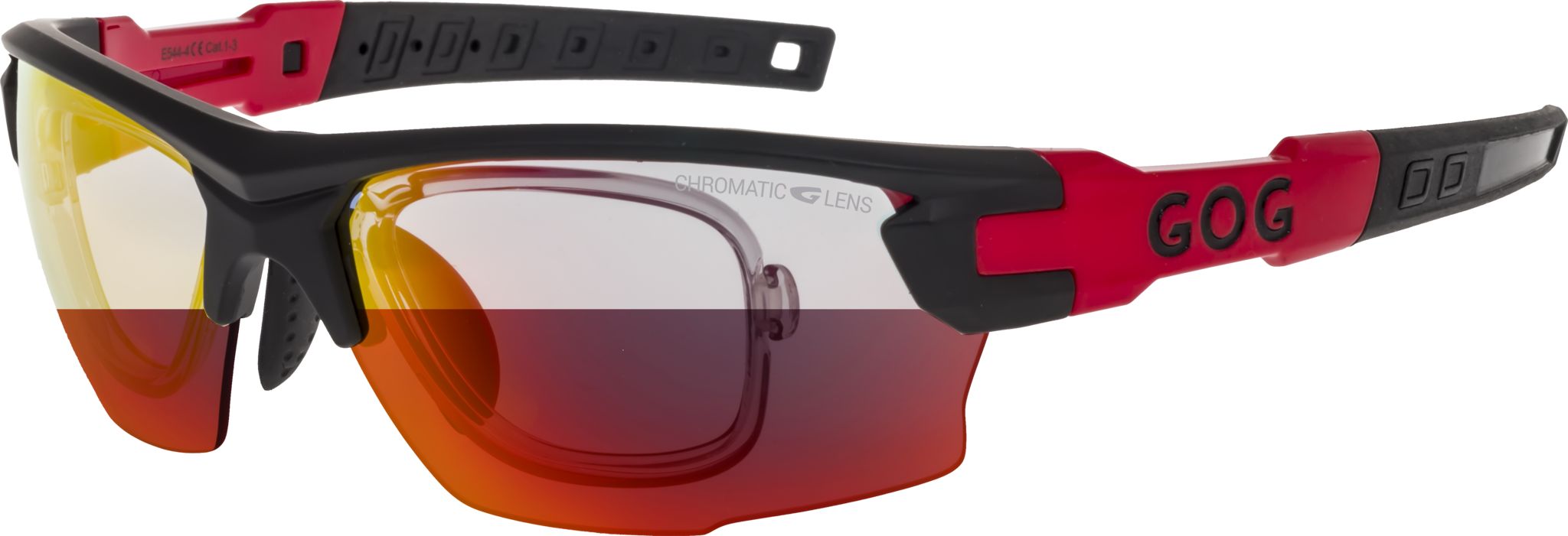 Купить Спортивные очки с диоптриями GOG Steno C / Matt Black-Red / Photochromic Red Lens, rx-910/e544-4 7ft.ru в интернет магазине Семь Футов