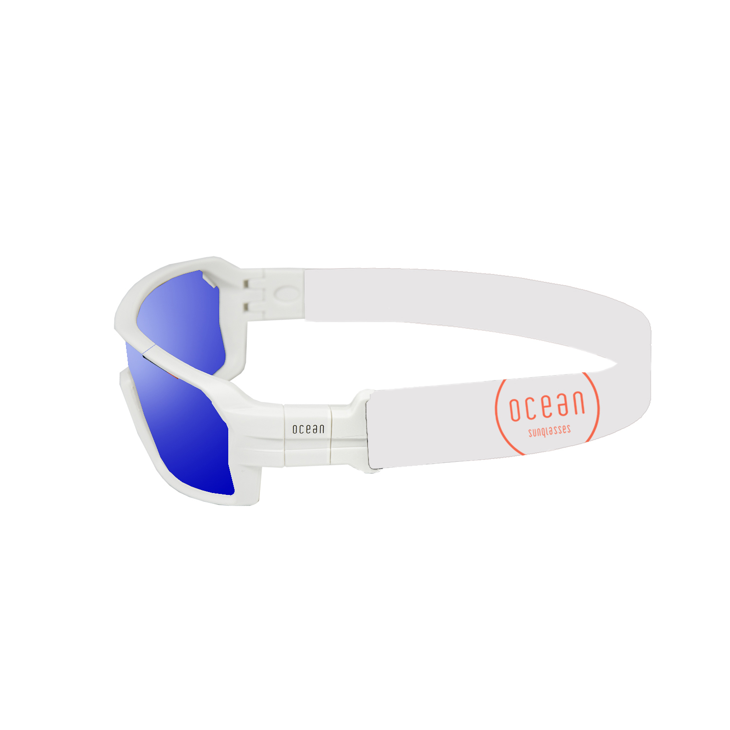 Купить Спортивные очки с диоптриями OCEAN Chameleon Matt White / Revo Blue Polarized lenses, rx-687/3701.2 7ft.ru в интернет магазине Семь Футов