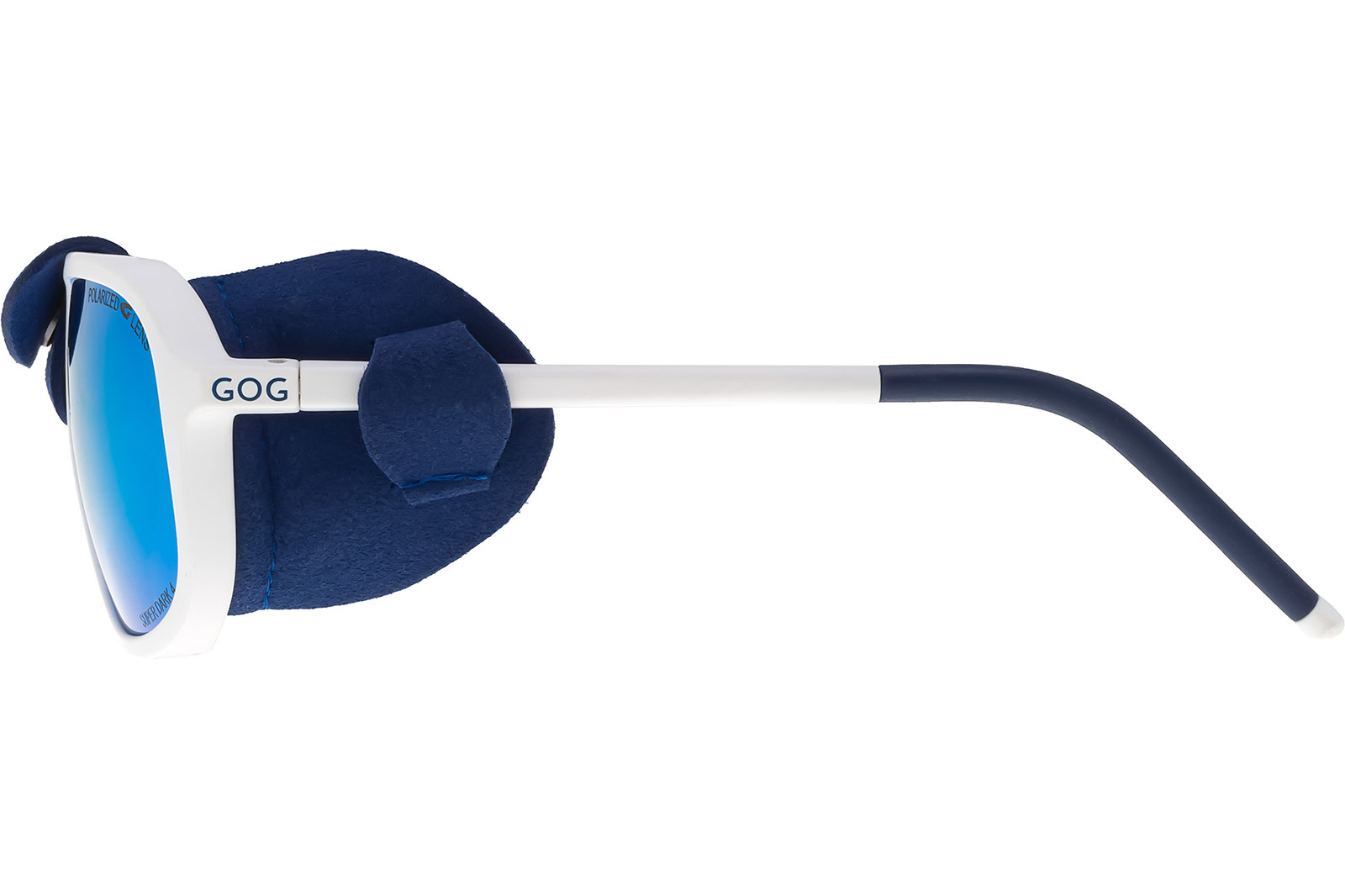 Купить Спортивные очки GOG Everest / Matt White-Navy Blue / Polarized Blue Lens, e400-2p 7ft.ru в интернет магазине Семь Футов