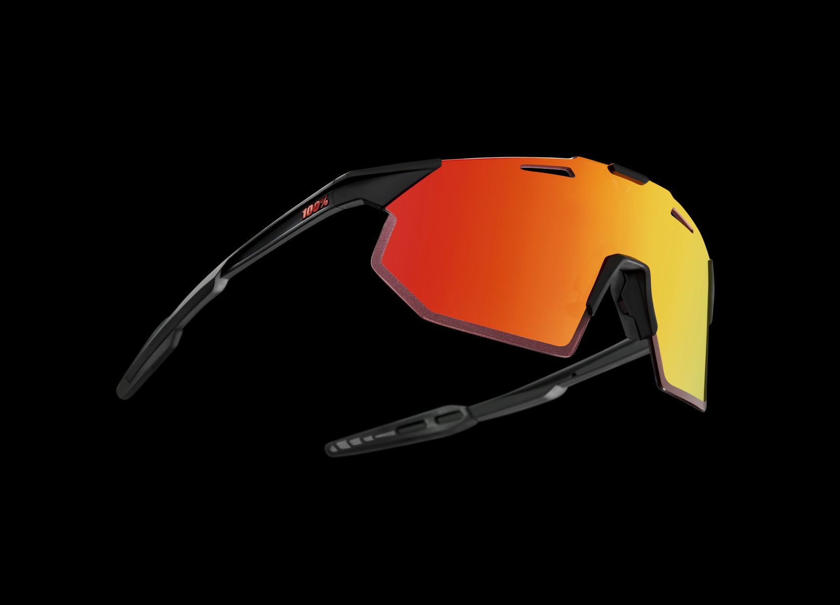 Купить Спортивные очки 100% HYPERCRAFT SQ Soft Tact Black - HiPER Red Mirror Lens, 60001-00003 7ft.ru в интернет магазине Семь Футов