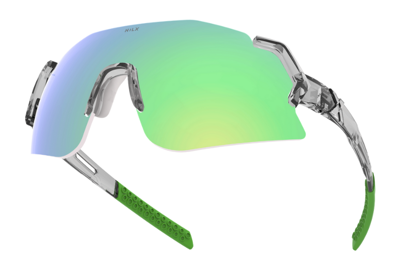 Купить Спортивные очки с диоптриями HILX Savage 2.0 Shiny Crystal Grey Green / Green Mirror Lens, rx-562/hsa05408-sv5gn14 7ft.ru в интернет магазине Семь Футов