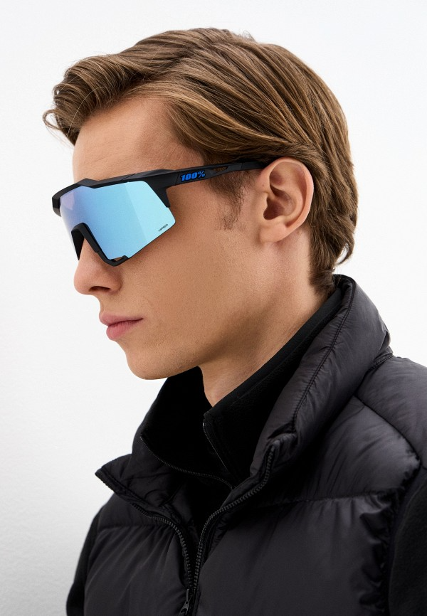 Купить Спортивные очки с диоптриями 100% Speedcraft / Matte Black / HiPER Blue Multilayer Mirror Lens, rx-056/60007-00004 7ft.ru в интернет магазине Семь Футов