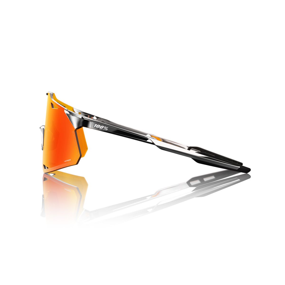 Купить Спортивные очки 100% HYPERCRAFT Black Chrome - HiPER Red Mirror Lens, 60000-00030 7ft.ru в интернет магазине Семь Футов