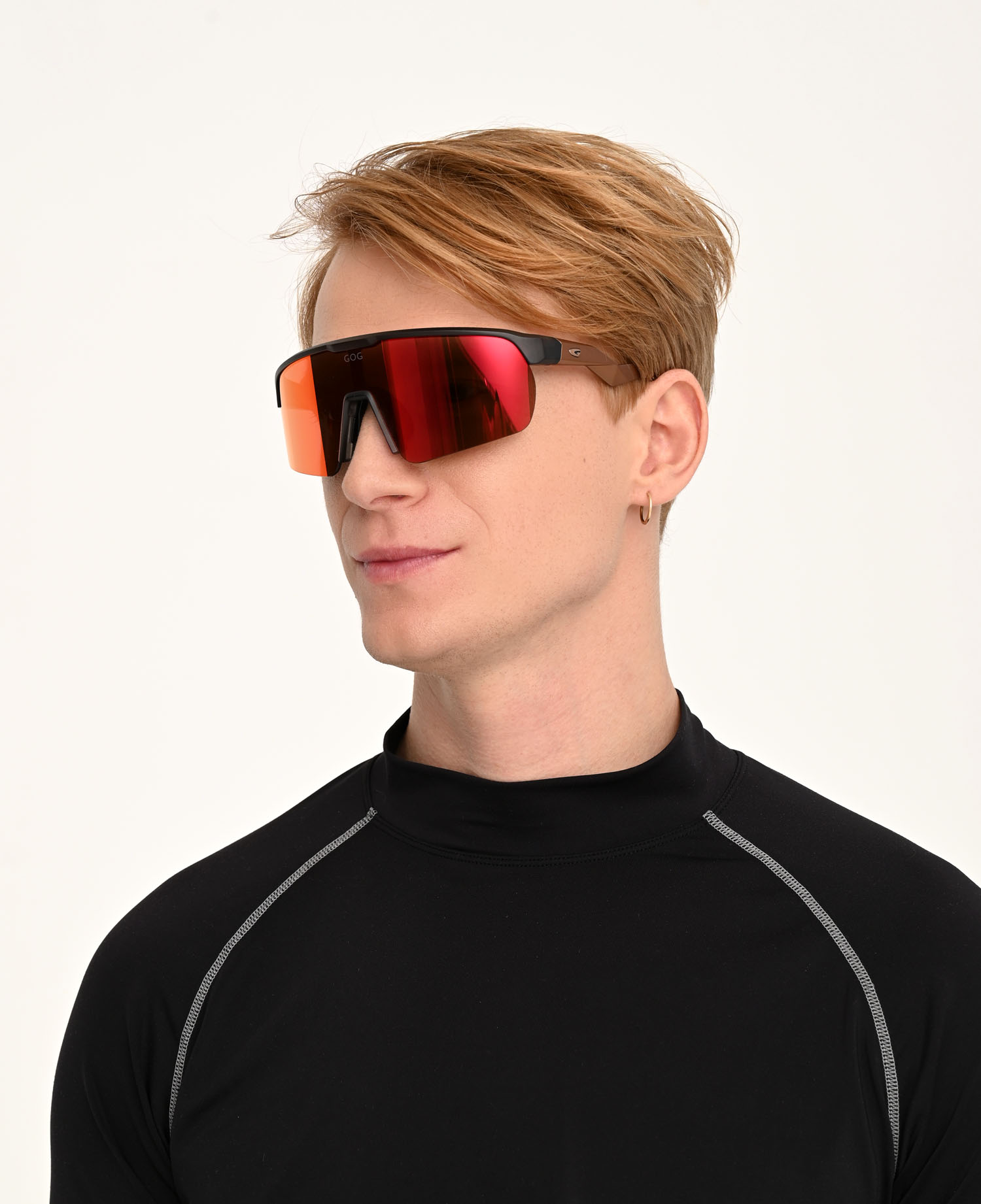 Купить Спортивные очки GOG Hervor / Matt Cristal Black/Copper / Reflex Black-Red, e519-2 7ft.ru в интернет магазине Семь Футов