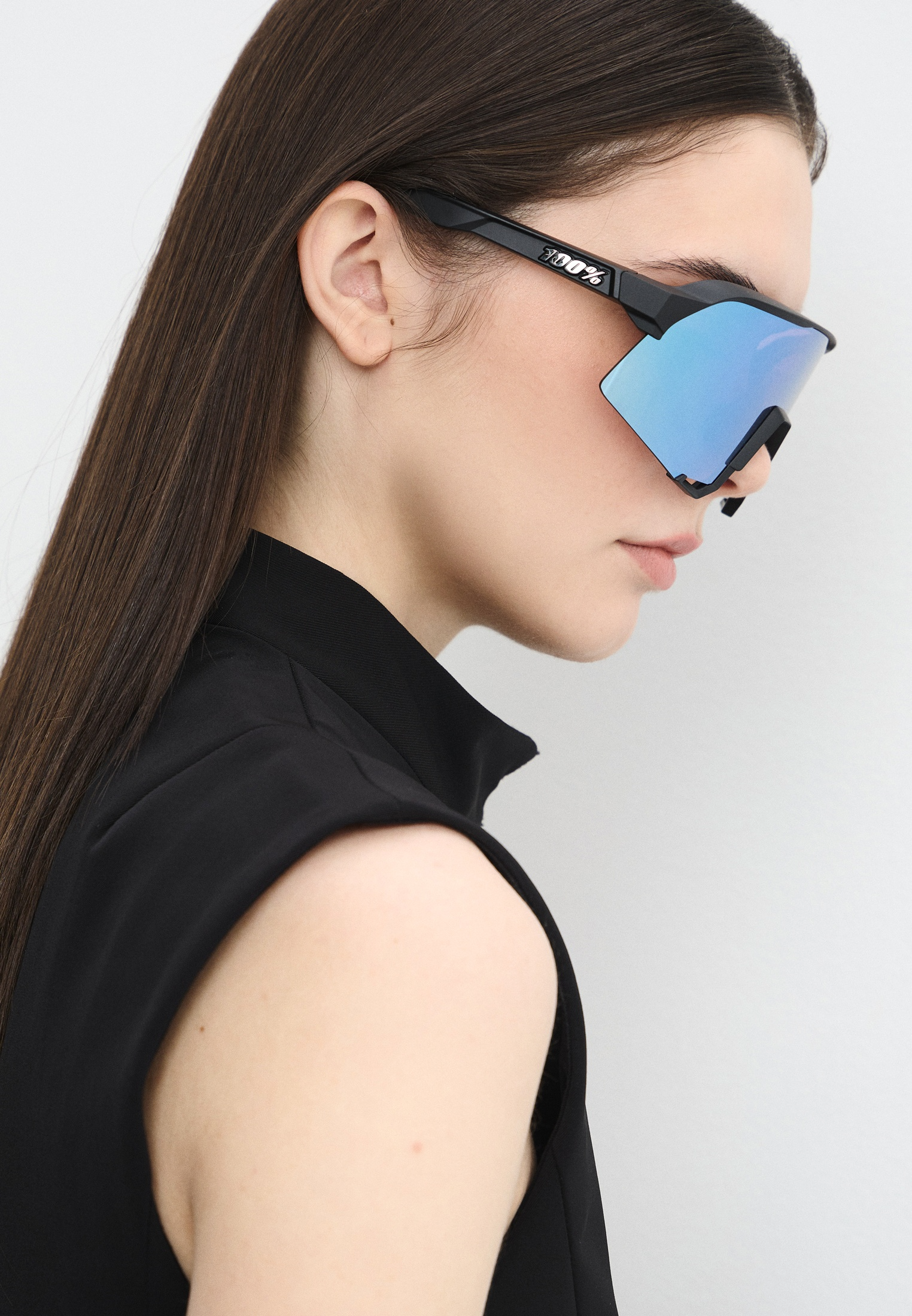 Купить Спортивные очки с диоптриями 100% S3 Matte Black / HiPER Blue Mirror Lens, rx-056/60005-00007 7ft.ru в интернет магазине Семь Футов