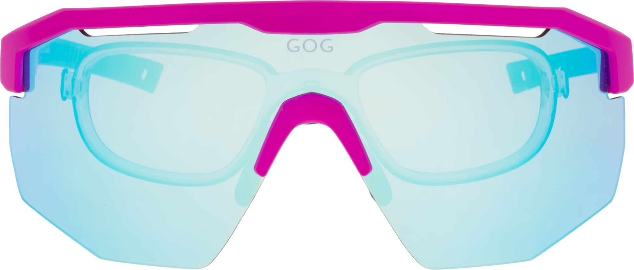 Купить Спортивные очки с диоптриями GOG Argo / Matt Neon Pink-Black / White-Blue Lens, rx-023/e506-2 7ft.ru в интернет магазине Семь Футов
