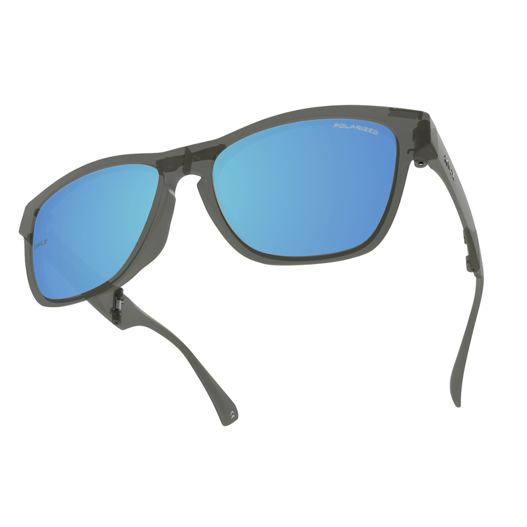 Купить Спортивные очки HILX Unfold Matt Metallic Grey / Blue Polarized Lens, huf01607-ufbl12 7ft.ru в интернет магазине Семь Футов
