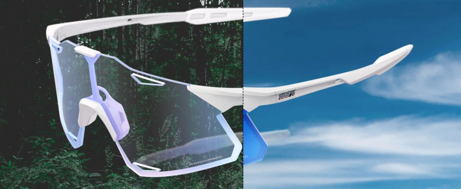 Купить Спортивные очки 100% HYPERCRAFT LE Bastille- Pearl White Glitter - Blue Mirror Photochromic Lens, 60000-00025 7ft.ru в интернет магазине Семь Футов