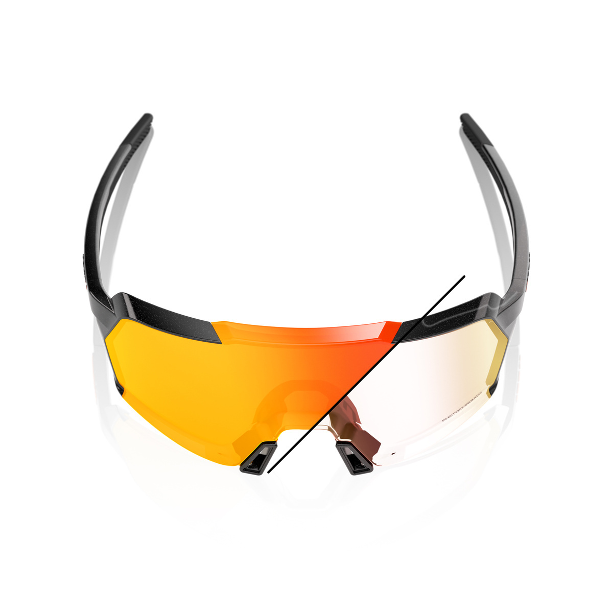 Купить Спортивные очки 100% Korbin / Gloss Metallic Black / Orange Flash Mirror Photochromic, 60063-00003 7ft.ru в интернет магазине Семь Футов