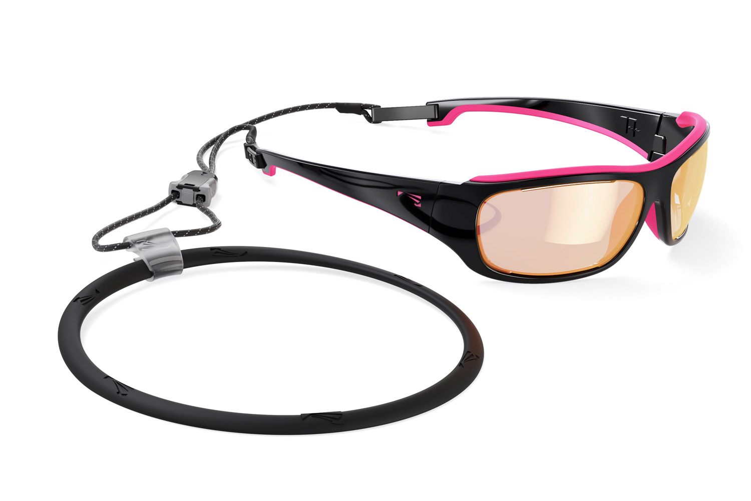 Купить Спортивные очки LiP Tide / Gloss Black - Pink Rubber / PC Photochromic / ecLiPse Series ML Red Brown, 3188 7ft.ru в интернет магазине Семь Футов