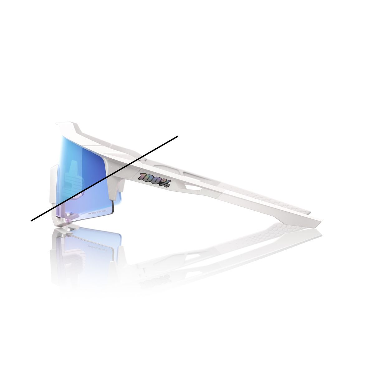 Купить Спортивные очки 100% SPEEDCRAFT LE Bastille - Pearl White Glitter - Blue Mirror Photochromic Lens, 60007-00038 7ft.ru в интернет магазине Семь Футов