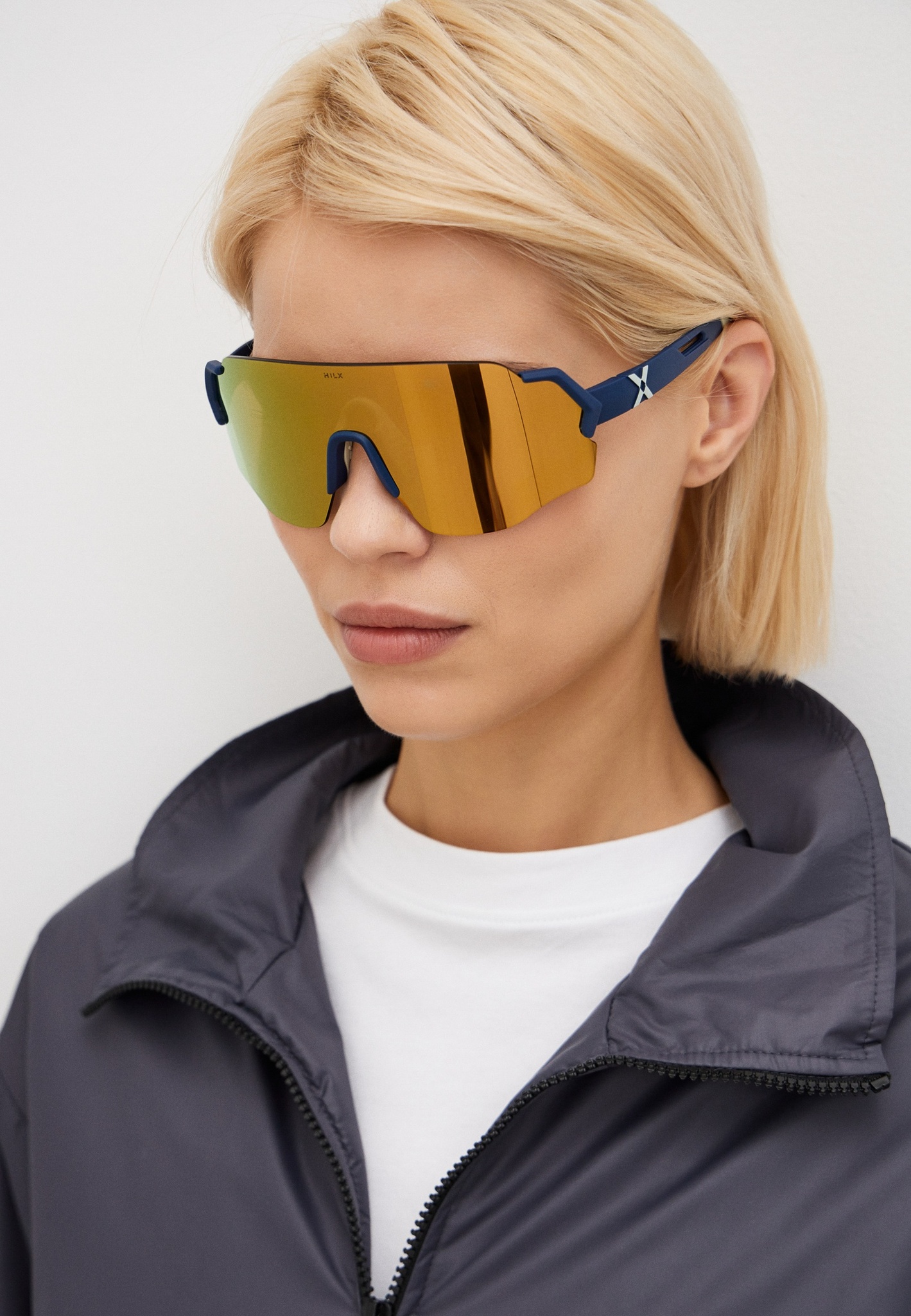 Купить Спортивные очки с диоптриями HILX Savage (L) / Matt Blue Warm Grey / Gold Lens, rx-562/hsa00404-sv4gd4 7ft.ru в интернет магазине Семь Футов