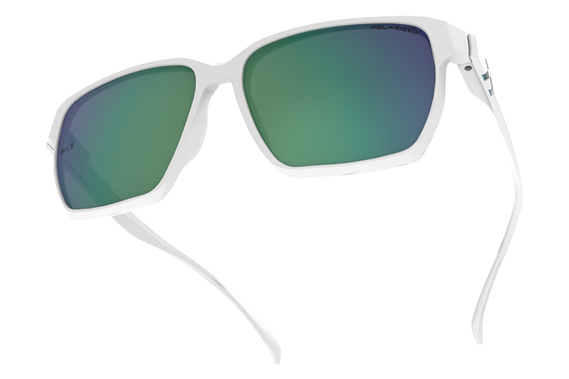 Купить Спортивные очки HILX Rebel Shiny Solid White / Green Mirror Polarized Lens, hrb05204-rbpgn4 7ft.ru в интернет магазине Семь Футов