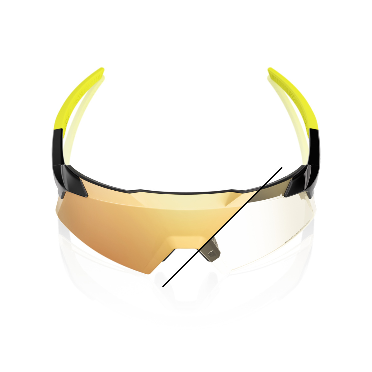 Купить Спортивные очки 100% AEROCRAFT Gloss Metallic Black - Gold Mirror Photochromic Lens, 60032-00012 7ft.ru в интернет магазине Семь Футов
