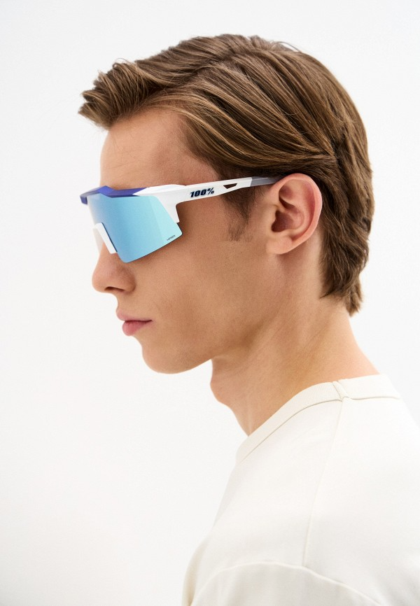 Купить Спортивные очки с диоптриями 100% Speedcraft SL / Matte White Metallic Blue / HiPER Blue Multilayer Mirror Lens, rx-056/60008-00003 7ft.ru в интернет магазине Семь Футов